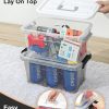 AREYZIN Plastic Storage Bins With Lids,6 Pack Storage Organizer Bins,7 Quart Stackable Storage Bins with Lids and Gray Handle Buckle Easy for Home Office Organization, with White Lids - Image 2