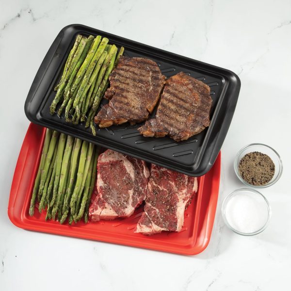 Cuisinart CPK-200 Grilling Prep and Serve Trays, Black and Red Large 17 x 10. 5 - Image 8